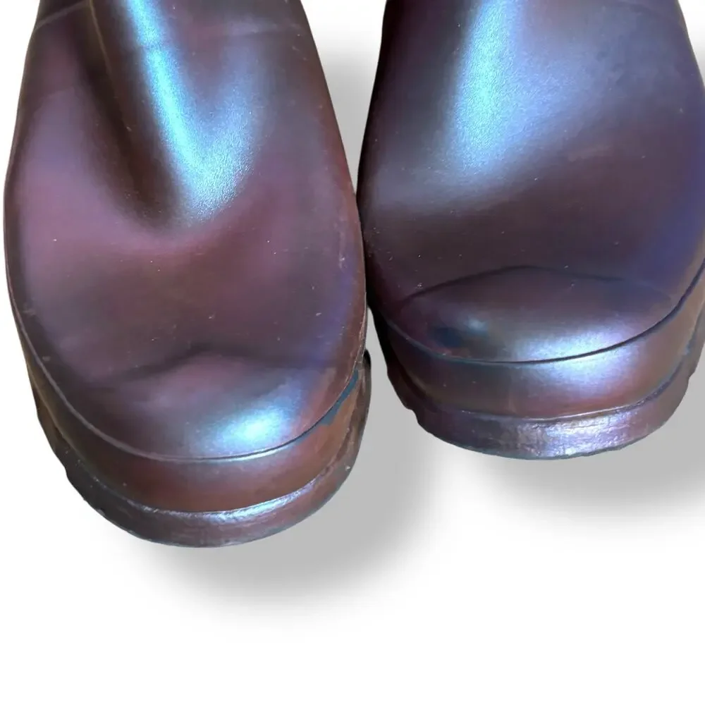 Hunter Original Tall Gloss Rain Boots Purple Iridescent Waterproof Wellies 5